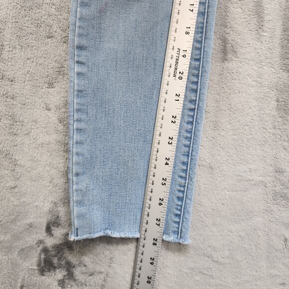 Jessica Simpson Jeans Womens 28 Blue Light Wash Uptown High Rise Raw Hem Stretch - Picture 11 of 13